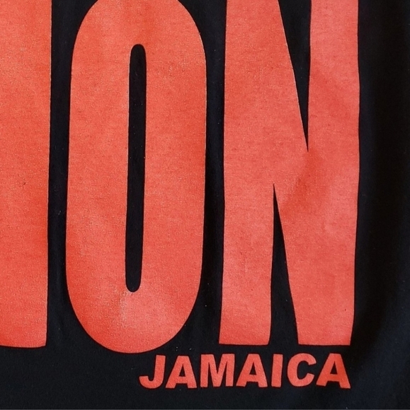 Vintage Yeah Mon Jamaican Island Graphic Tee Black Men's Medium 100% Cotton EUC - Picture 3 of 5